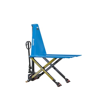 Eoslift Industrial Grade I10 Manual Scissor Lift Jack 2,200 lbs. 27 in. x 46 in. with Polyurethane Wheels I10
